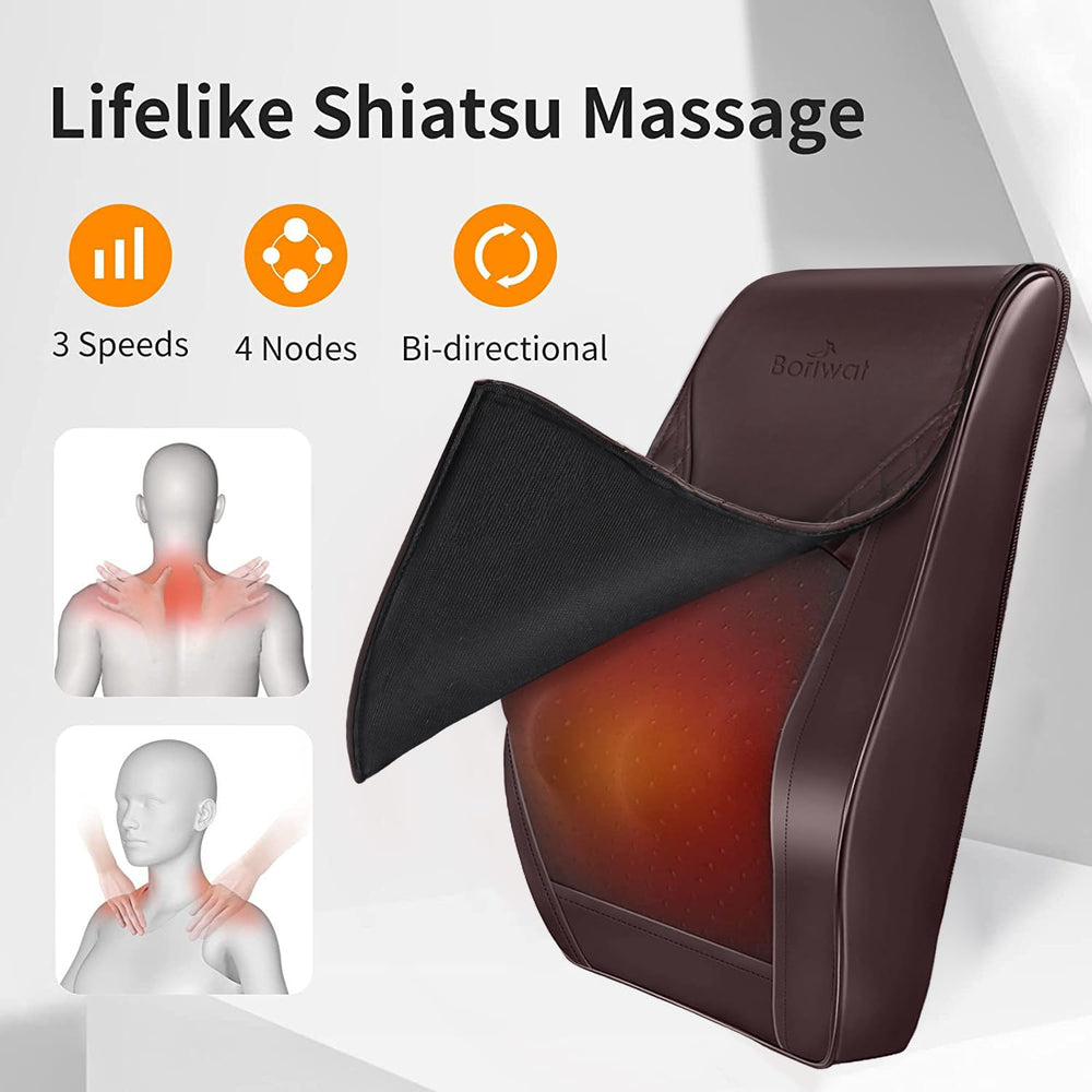 Boriwat massager featuring two heating zones for balanced warmth.