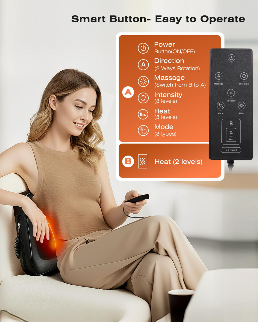 Boriwat lumbar support pillow adds warmth and posture support