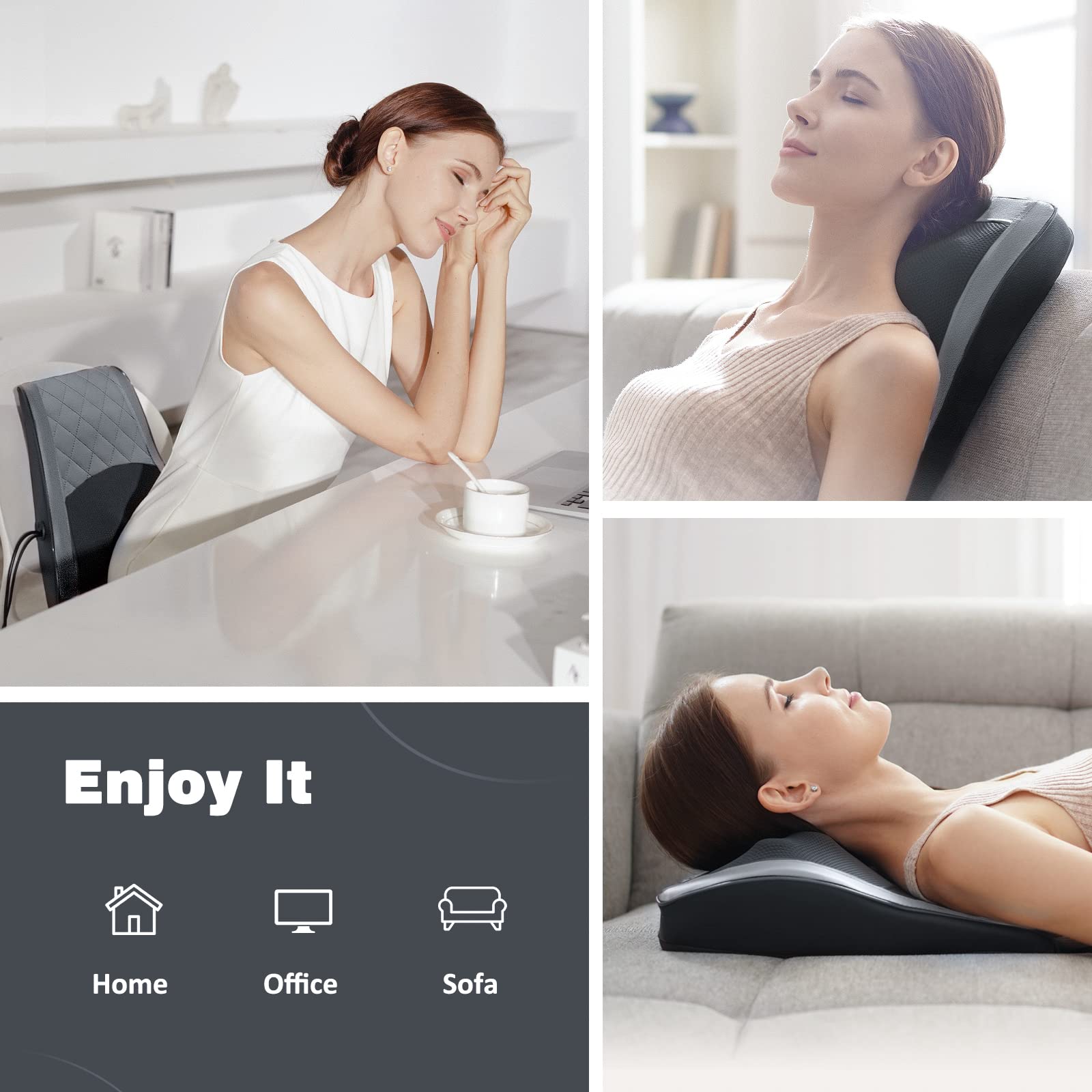 Boriwat massager on sofa offers convenient stress relief at home