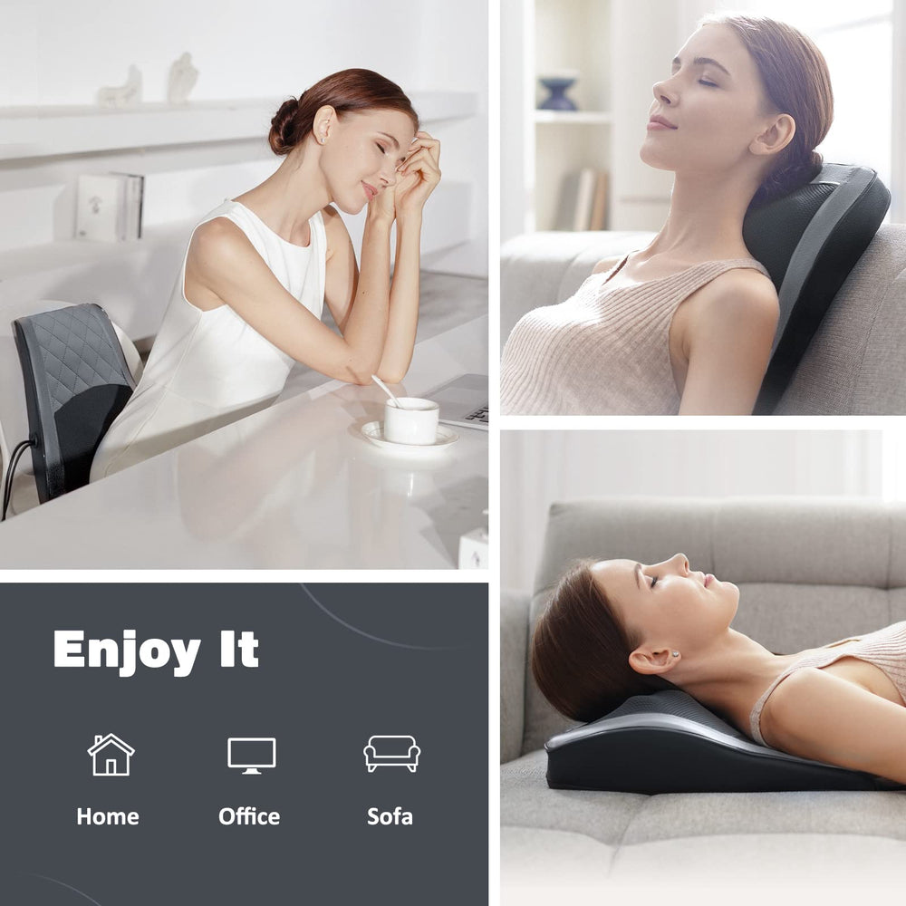 Boriwat massager on sofa offers convenient stress relief at home