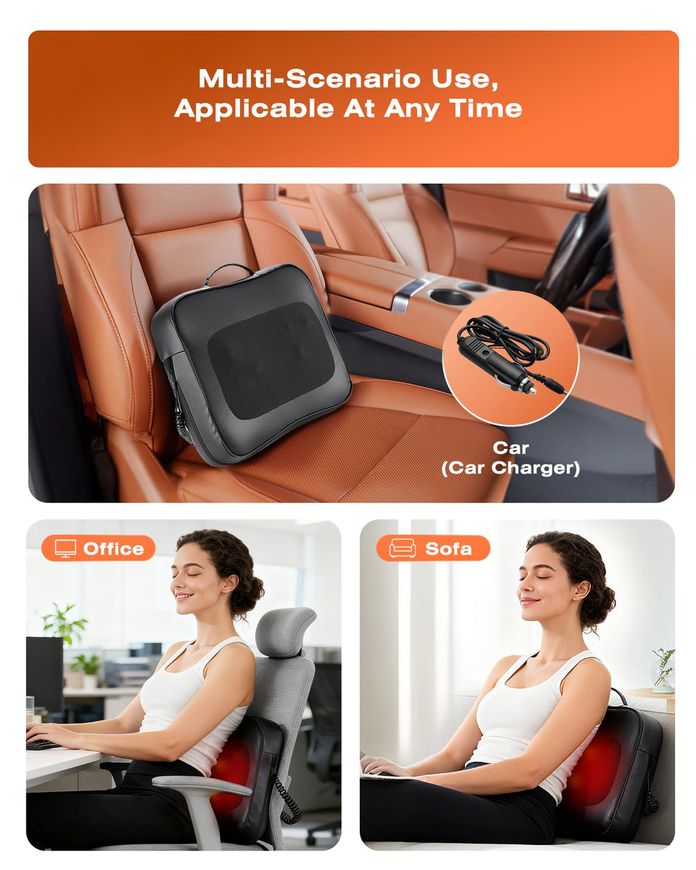 Boriwat back massager suited for office or home sittings