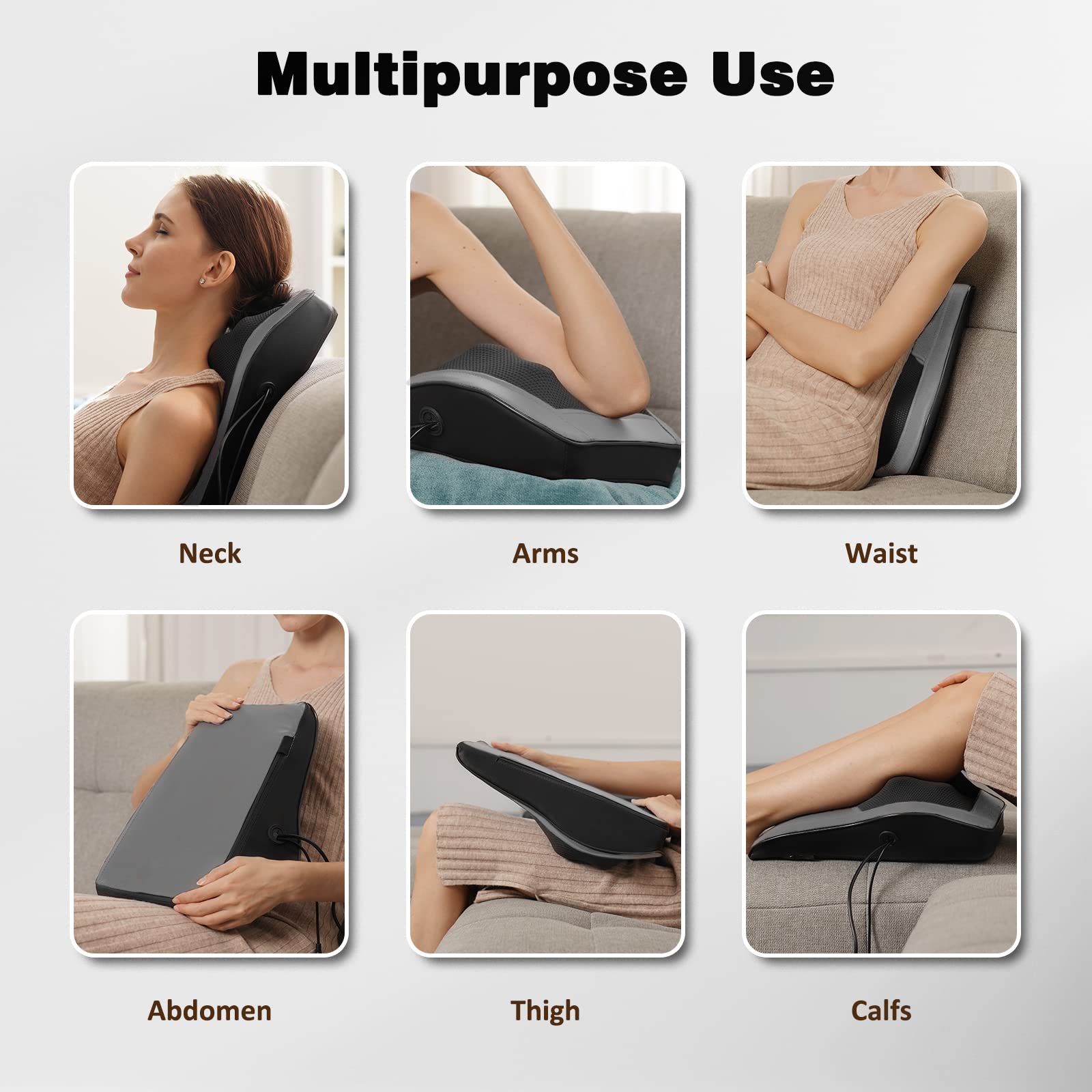 Boriwat wide 15 by 13 inch massager fits neck and back well