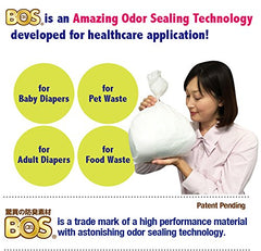 BOS Amazing odor-sealing bags for ostomy waste offer discreet disposal.
