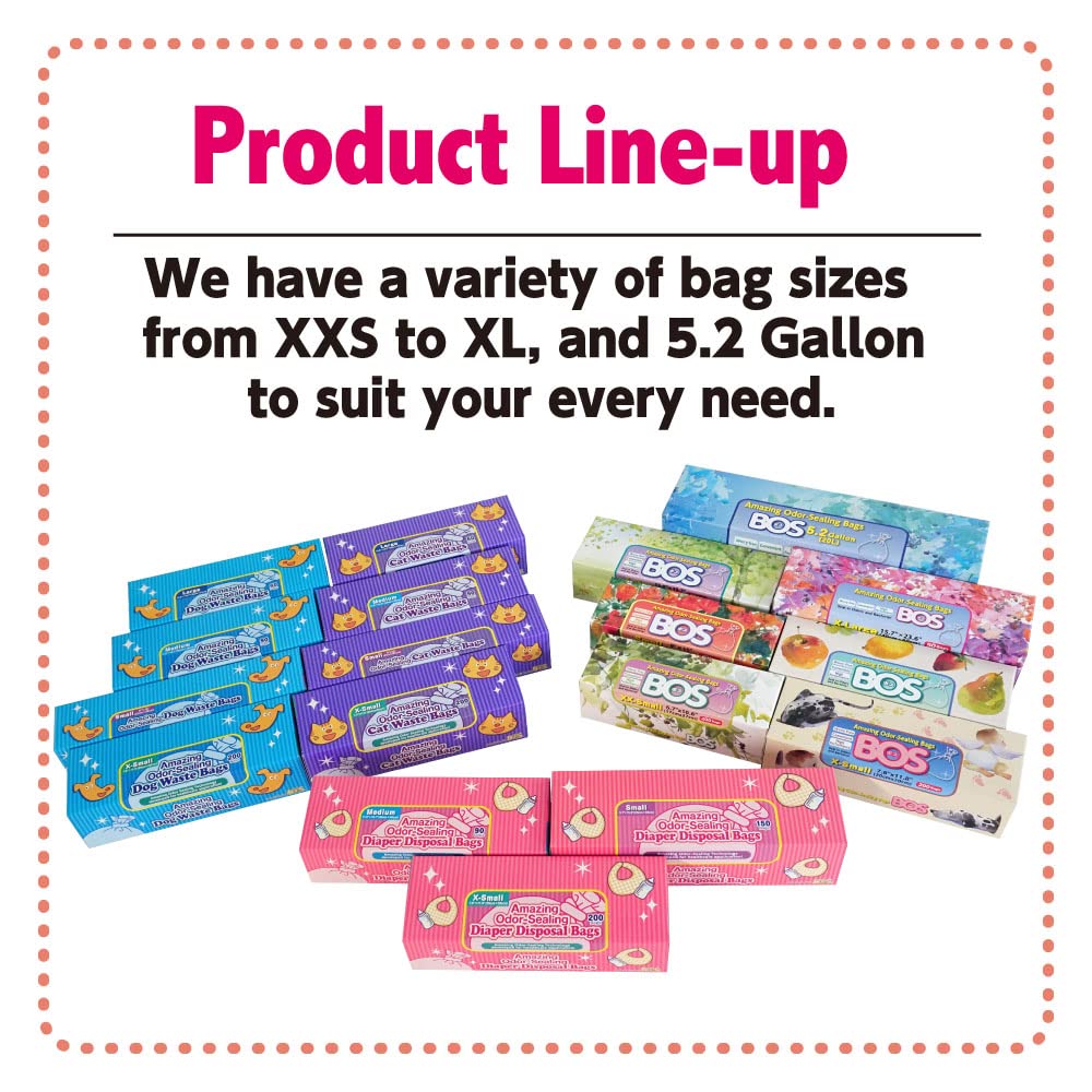 Compact box dispensing BOS bags one by one for quick use