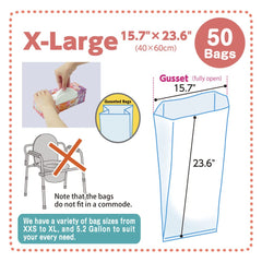 BOS bags used for diaper disposal with secure knot to trap odors