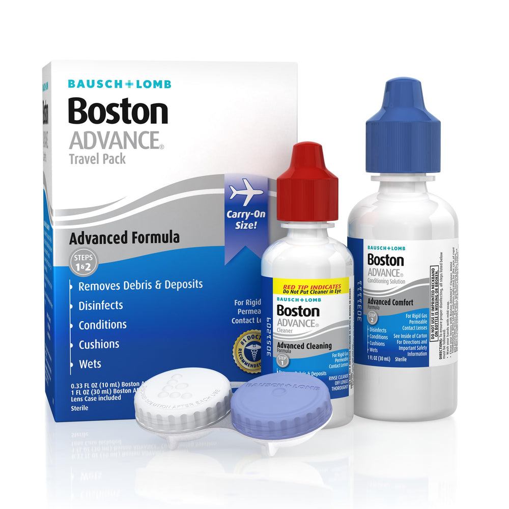 Boston Advance Cleaner 10 ml bottle for quick lens cleaning.