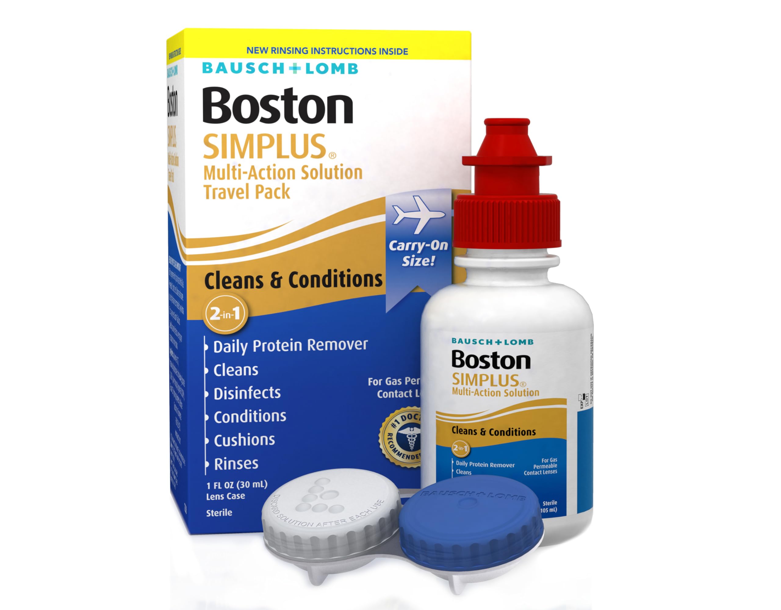 Boston SIMPLUS compact lens case designed for travel storage and organization.