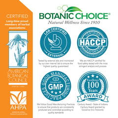 Botanic Choice Aloe Vera capsules showcase natural enzymes aiding digestion.