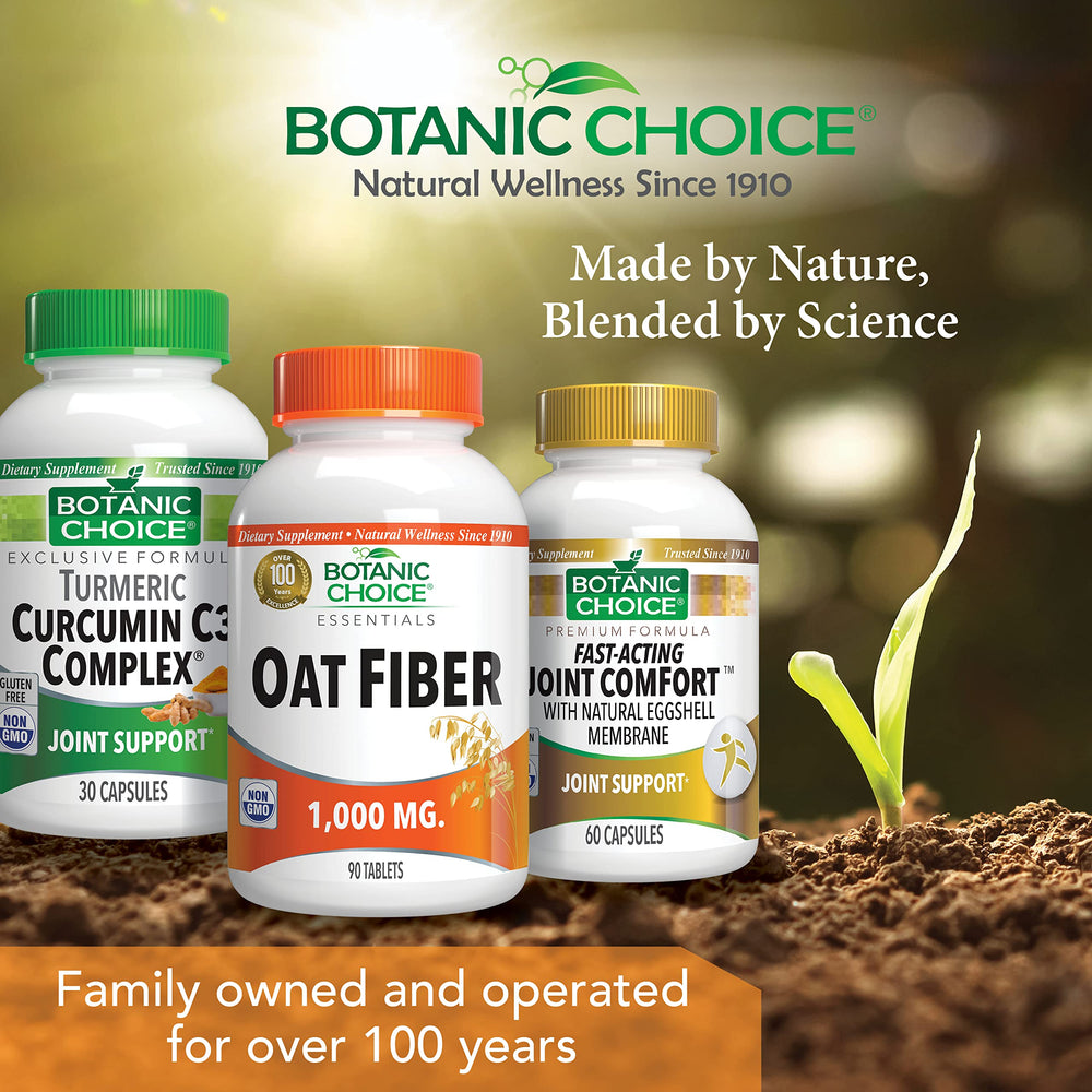 Botanic Choice Oat Fiber in a kitchen scene supporting digestive health as part of routine
