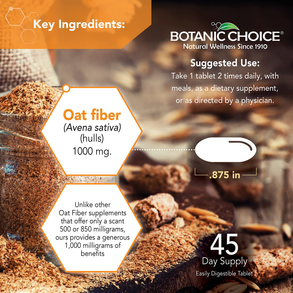 Botanic Choice Oat Fiber pour feature for convenient daily use with water