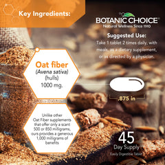 Botanic Choice Oat Fiber pour feature for convenient daily use with water