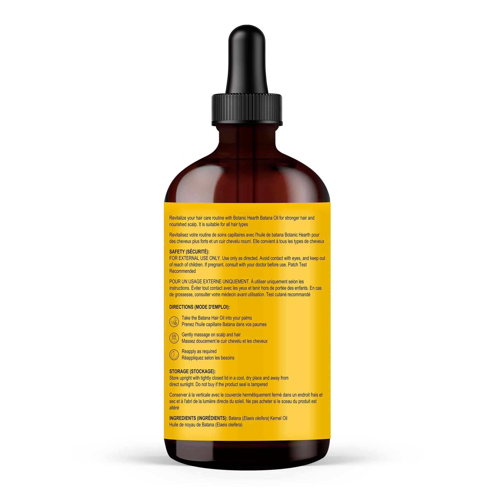 Hair strands treated with Botanic Hearth Batana Oil look healthier and softer.