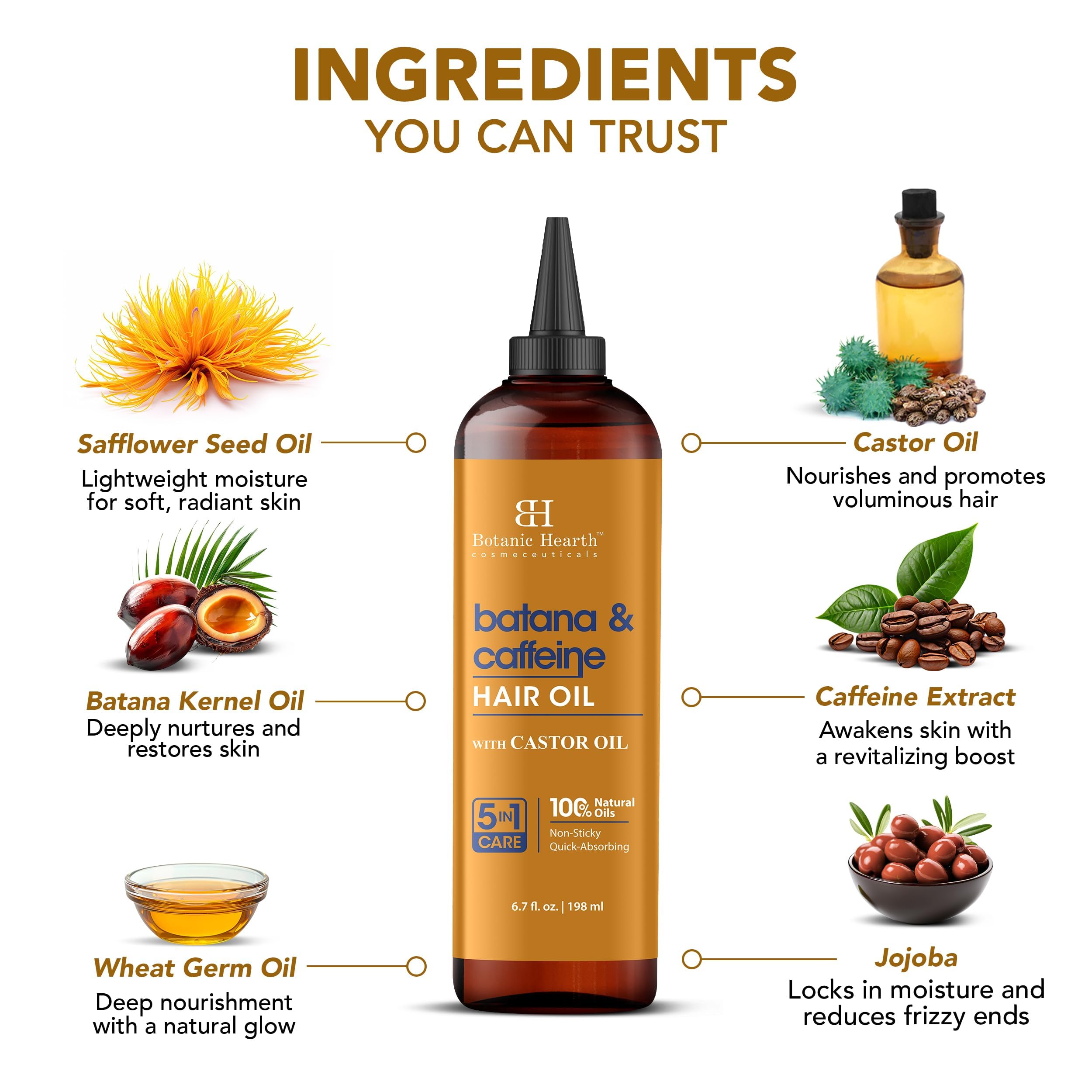 Botanic Hearth Batana oil texture glows with deep hydration for dry hair