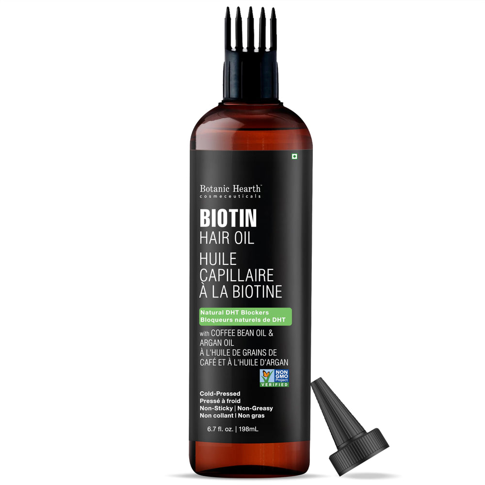 Botanic Hearth Biotin Hair Oil bottle ready for scalp nourishment and daily care