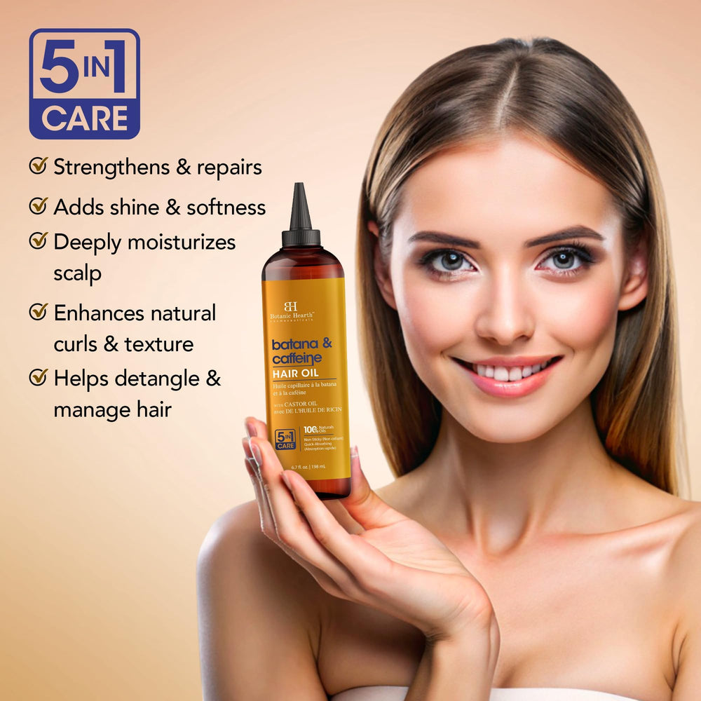 Botanic Hearth hair oil nozzle applicator evenly distributes oil for smoother strands
