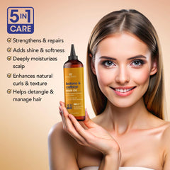 Botanic Hearth hair oil nozzle applicator evenly distributes oil for smoother strands