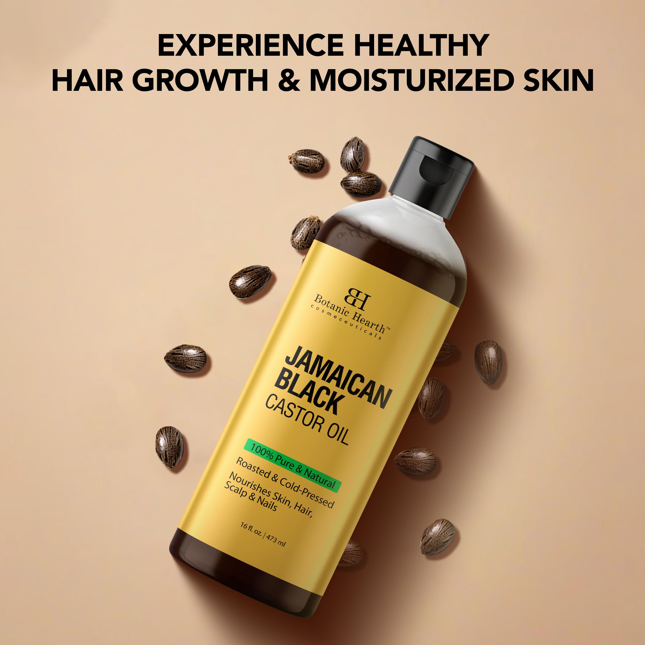 Botanic Hearth Massage Oil being poured for easy application and quick hydration.