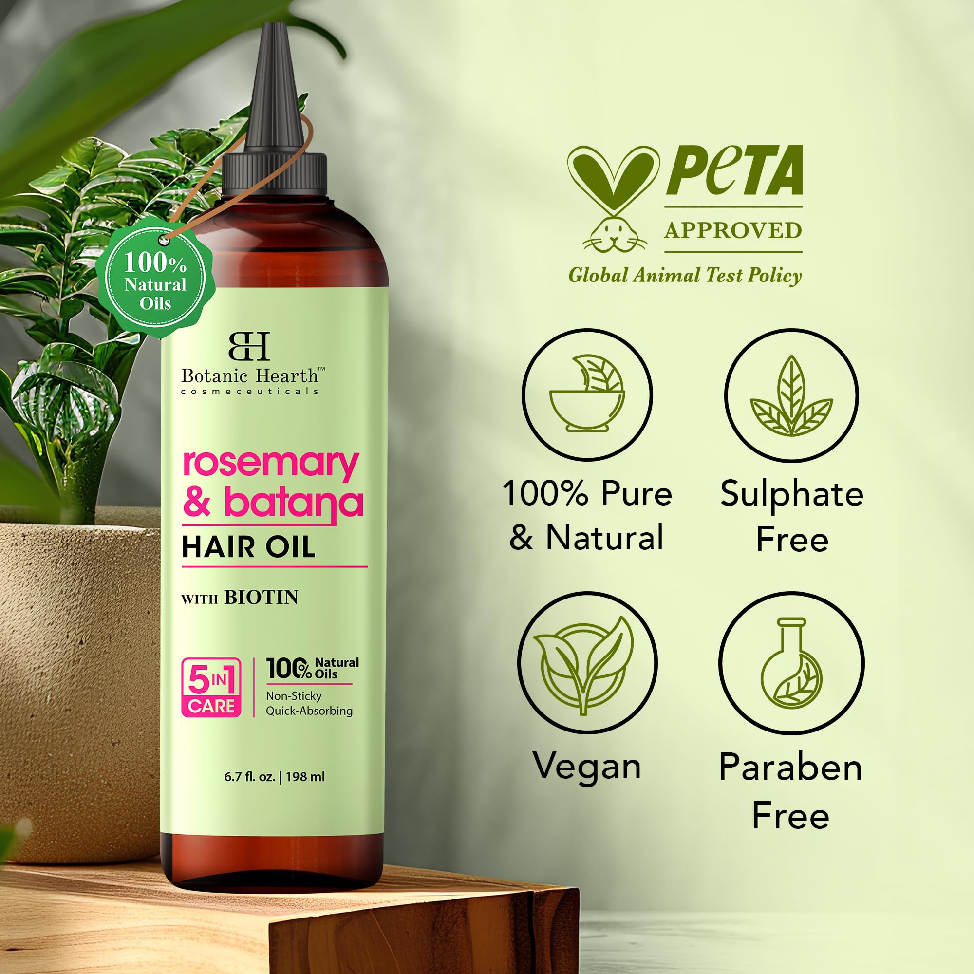 Botanic Hearth nozzle and comb enable smooth application.