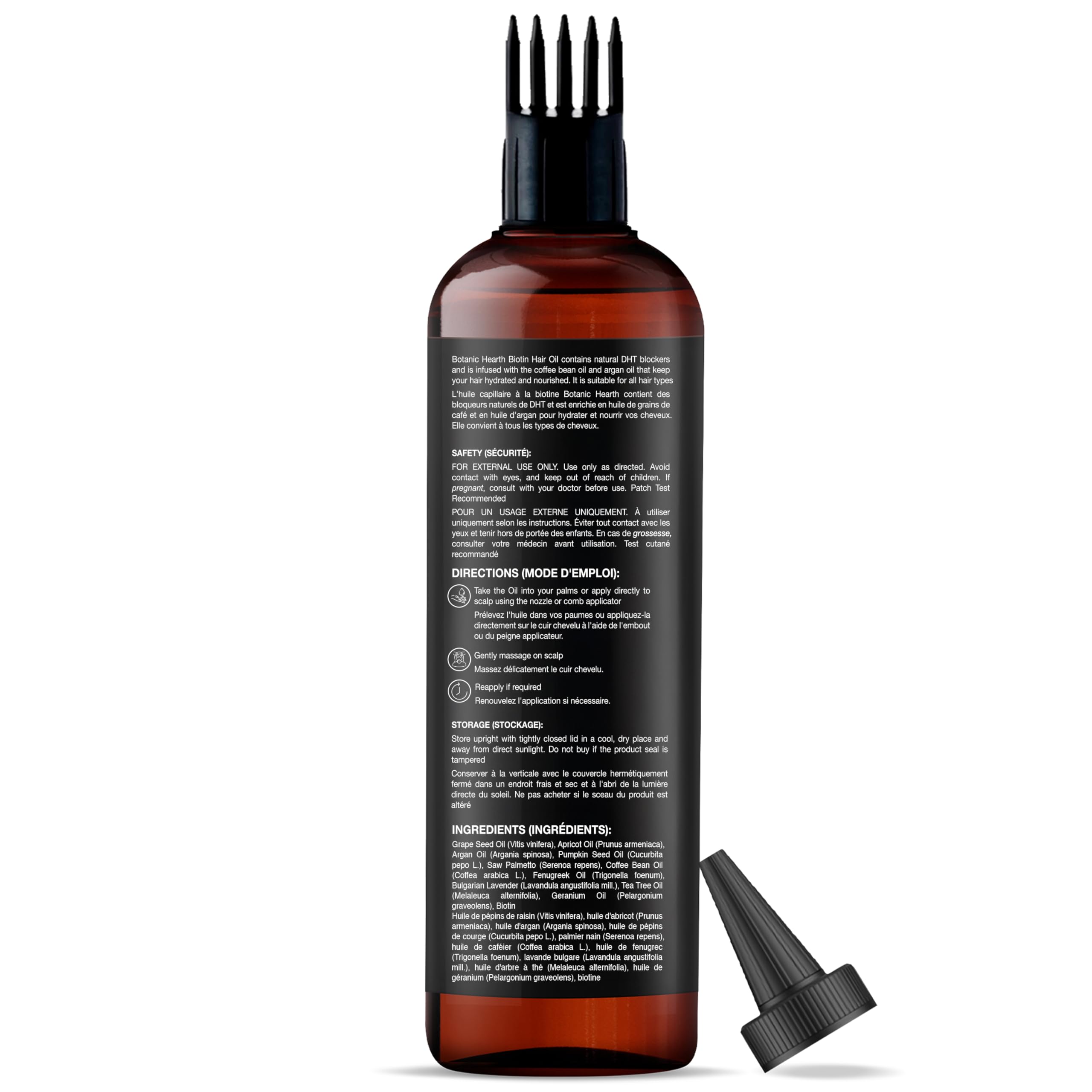 Oil drops dispensing from the bottle for precise measurement during use