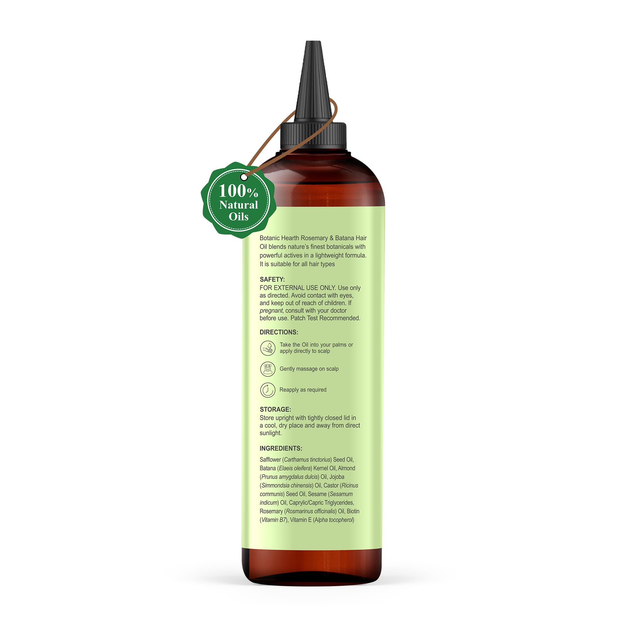 Botanic Hearth scalp-health illustration highlights a clean scalp environment.