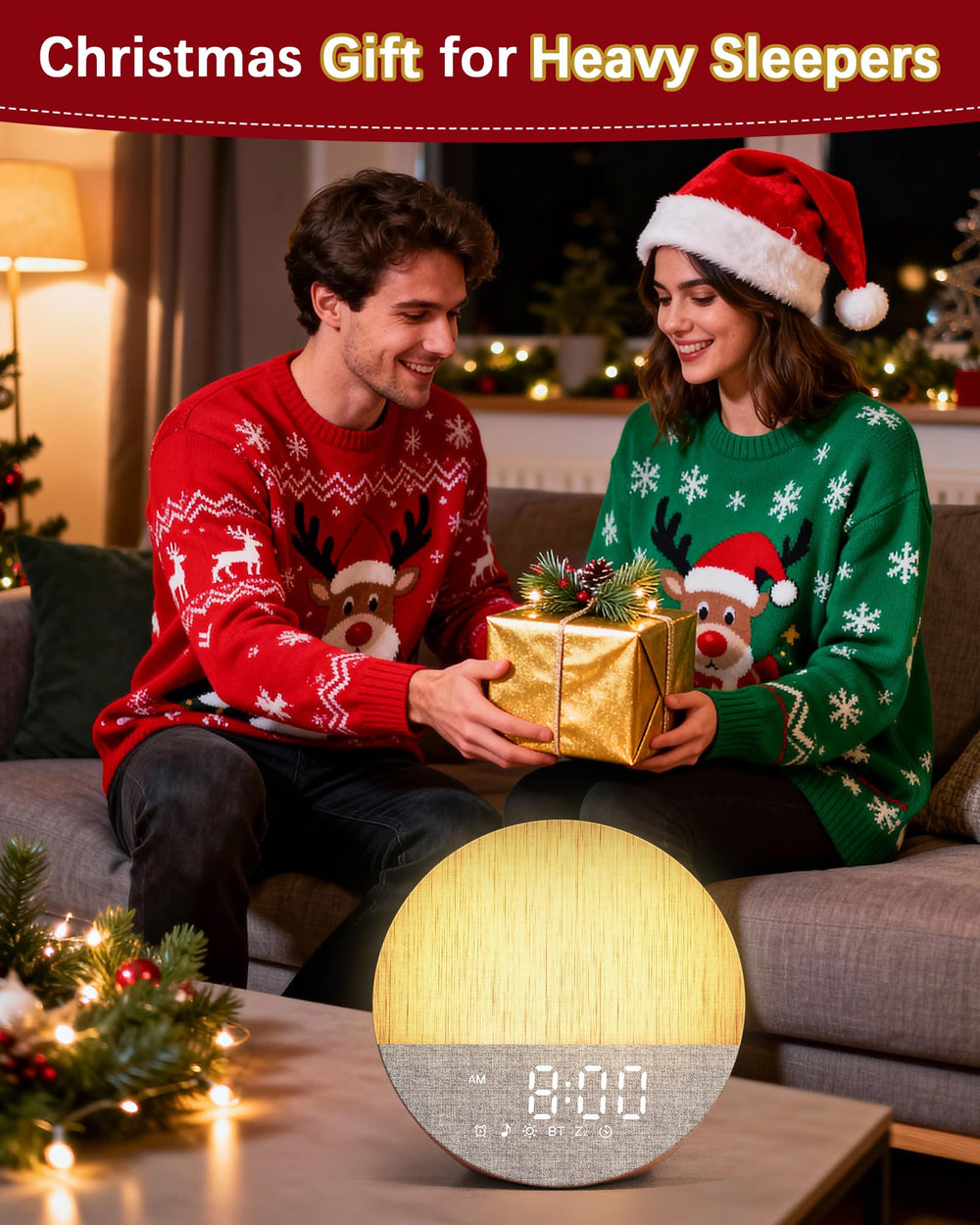 Botdoys Sunrise Alarm Clock Bluetooth speaker delivers clear 5W stereo for music beside your bed.