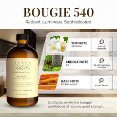 Bougie 540 jasmine-notes diffuser oil boosts ambiance in any room.