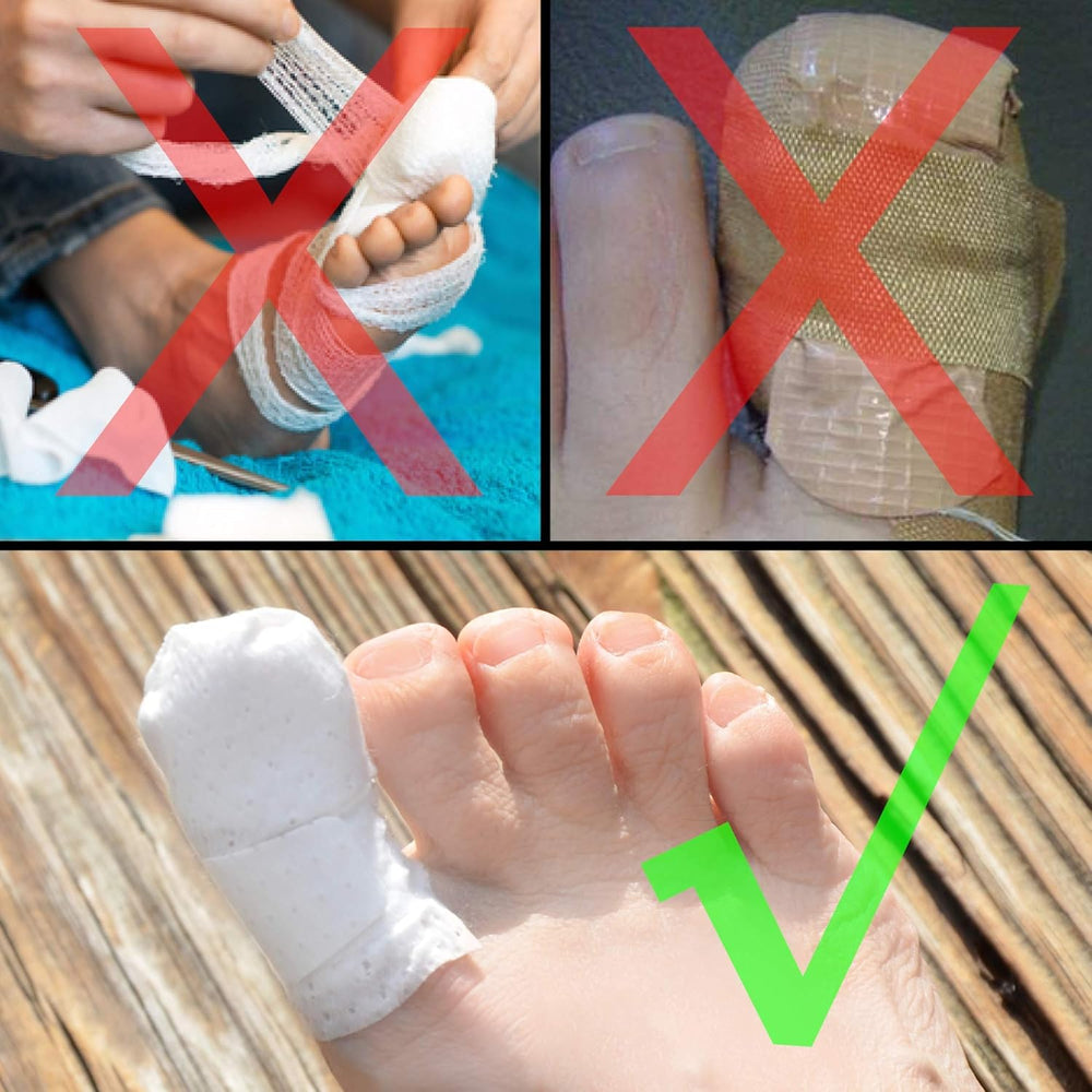 BounceBack MediMitt water-resistant material protects the toe during wear.