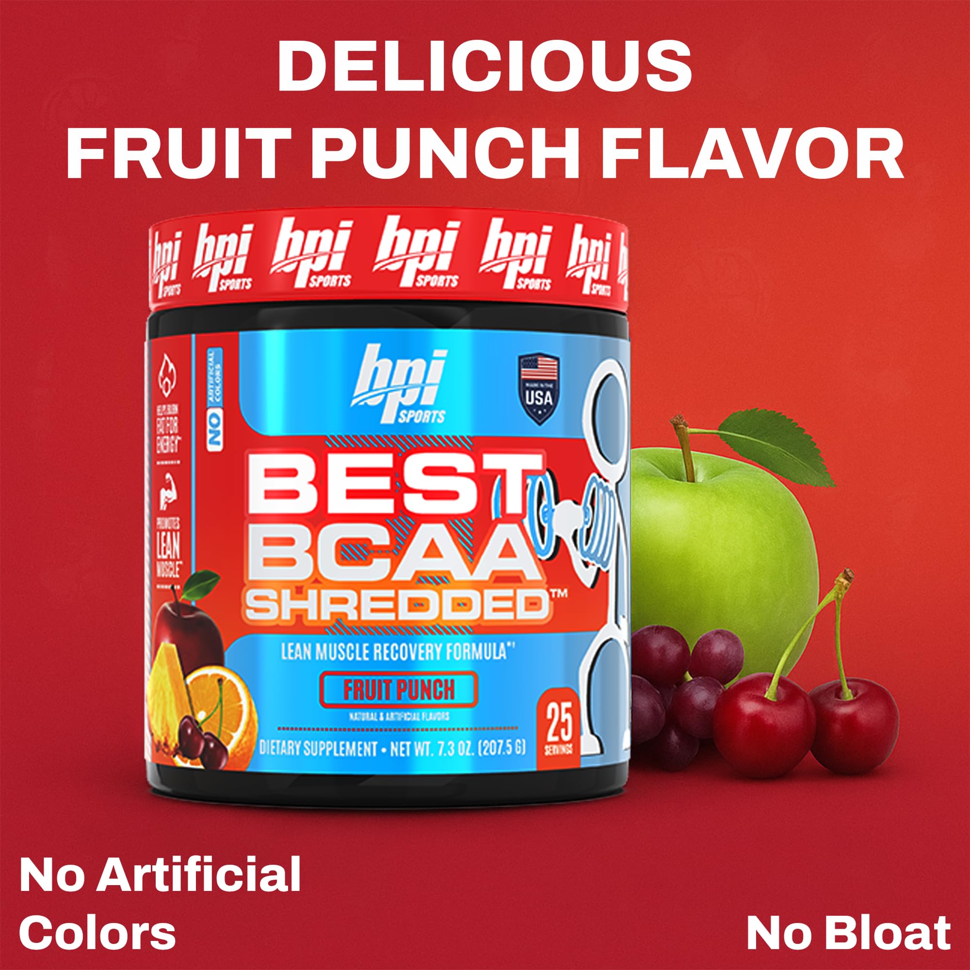 BPI Sports Best BCAA Shredded close-up of leucine, isoleucine, valine blend for lean muscle support