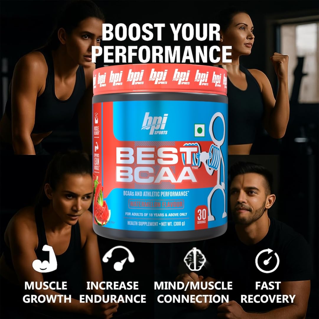Spoon and water illustrate easy dissolution for during-workout consumption with BPI product.