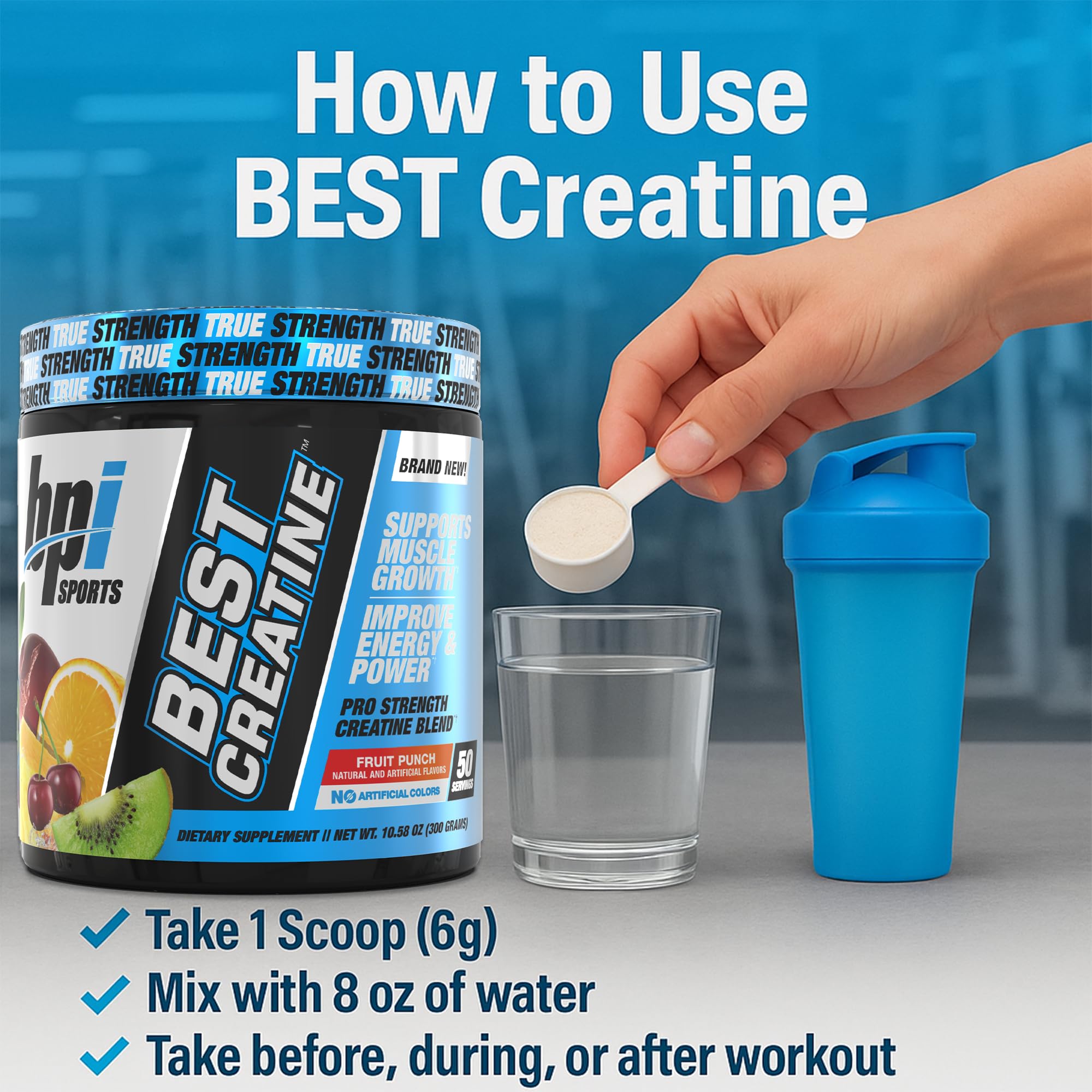 BPI Sports Best Creatine bottle-front showcases trusted performance support