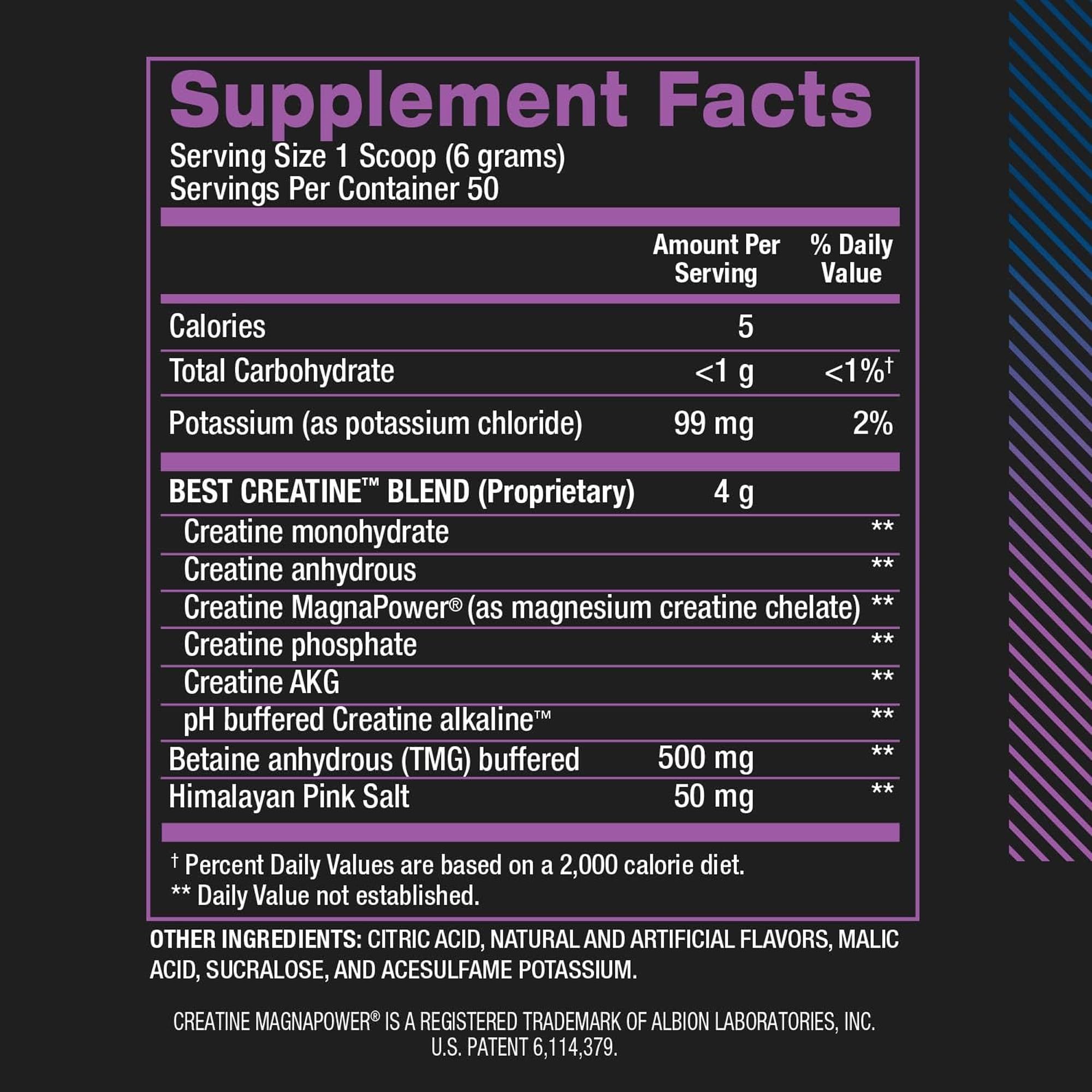 BPI Sports Best Creatine glass with mixed drink for daily fueling