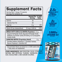 BPI Sports CLA+Carnitine powder pours into a glass for a refreshing mix.