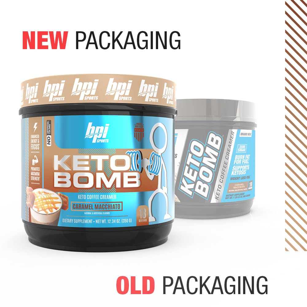 BPI Sports logo on Keto Bomb packaging for trusted USA-made product