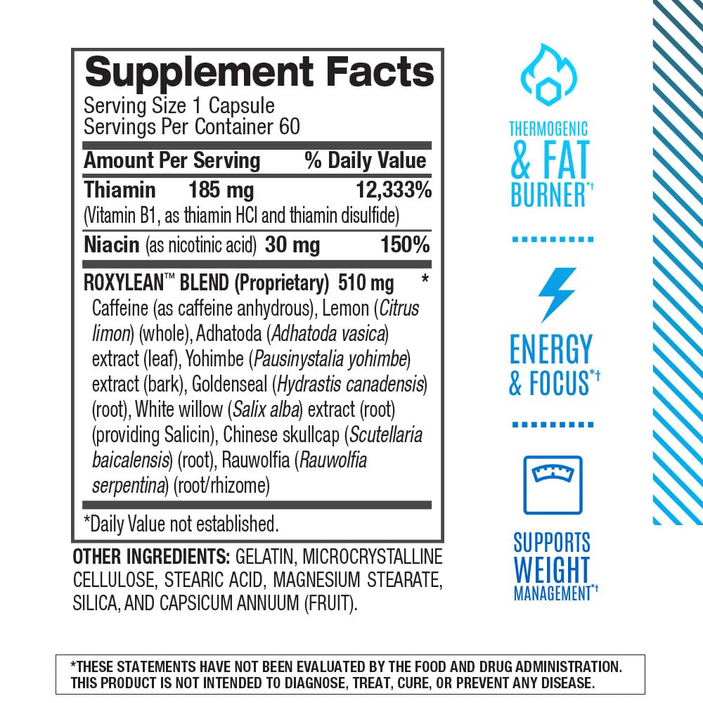 Roxylean energy-boost concept with active user during workouts