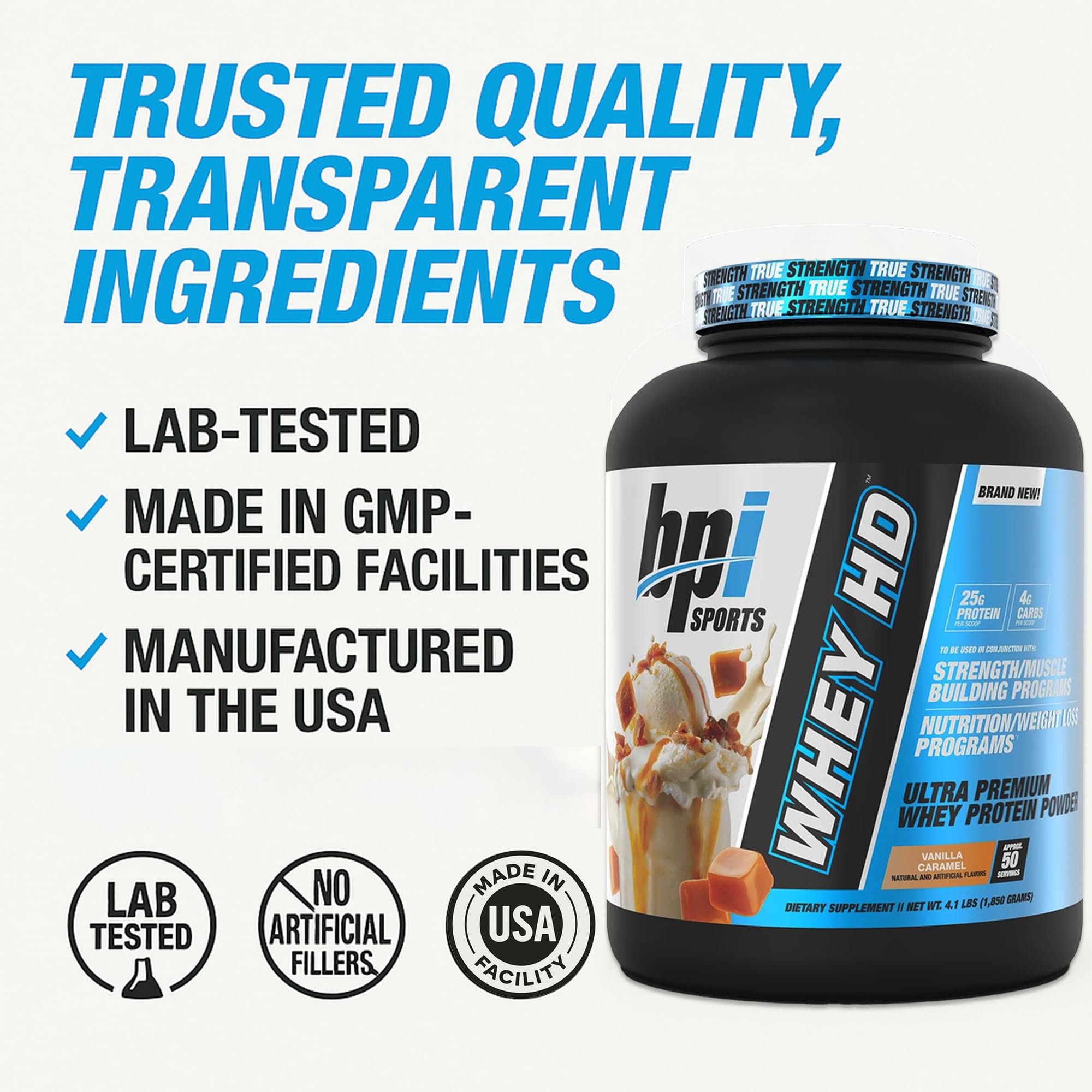 BPI Sports Whey HD shake with milk demonstrating creamy texture.