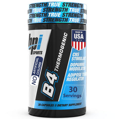 BPI Sports B4 fat burner capsules for daily energy and focused training.
