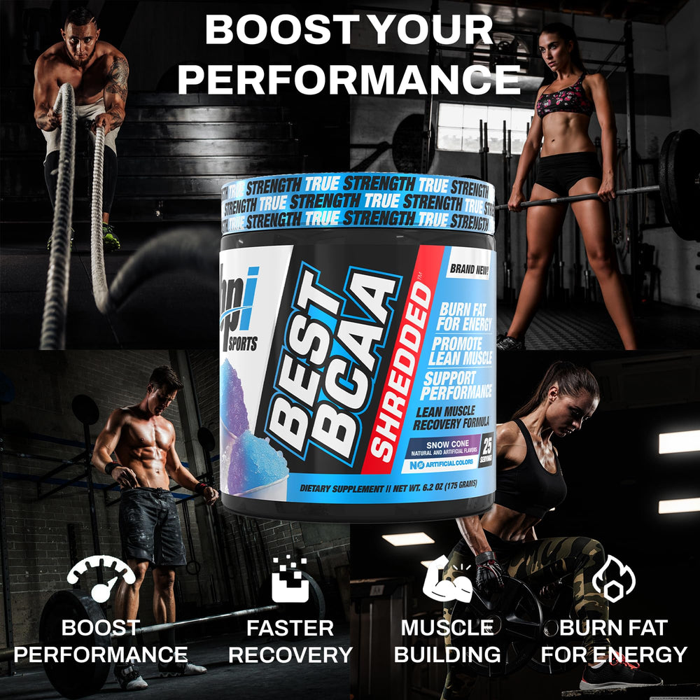 BPI Sports Best BCAA Shredded label detail highlights quality and third-party testing.
