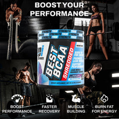 BPI Sports Best BCAA Shredded label detail highlights quality and third-party testing.