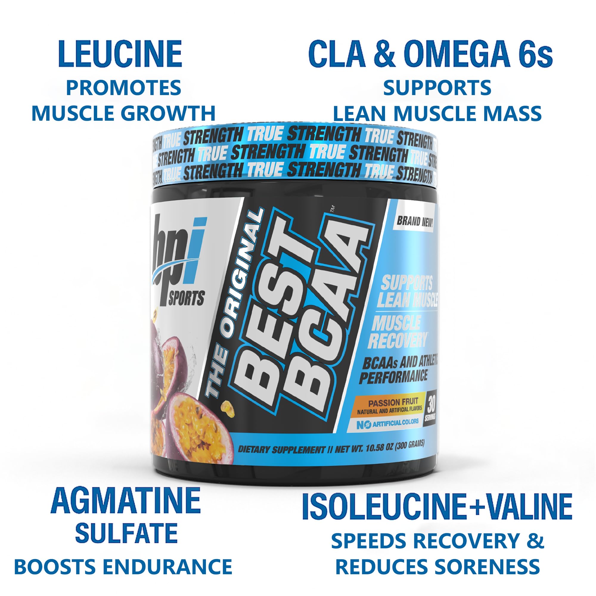 A scoop of BPI Best BCAA dissolving in water for endurance support.