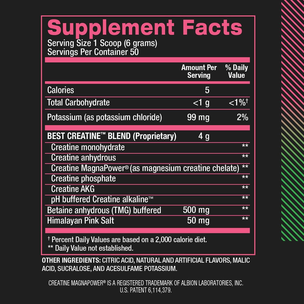 BPI Sports Best Creatine packaging variation highlighting premium quality and flavor option.