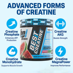 BPI Sports Best Creatine label closeup showcasing ingredients and Himalayan salt.