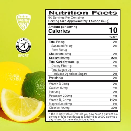 BPN Electrolytes label highlights natural lemon-lime flavor and sugar-free formula.