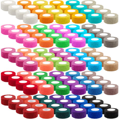 BQTQ 120-roll self-adhesive bandage wraps in vibrant colors for versatile sports support