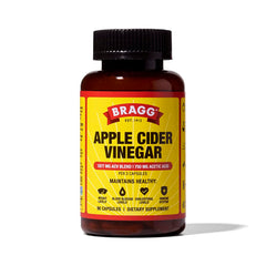 Bragg ACV capsules bottle for convenient daily wellness.