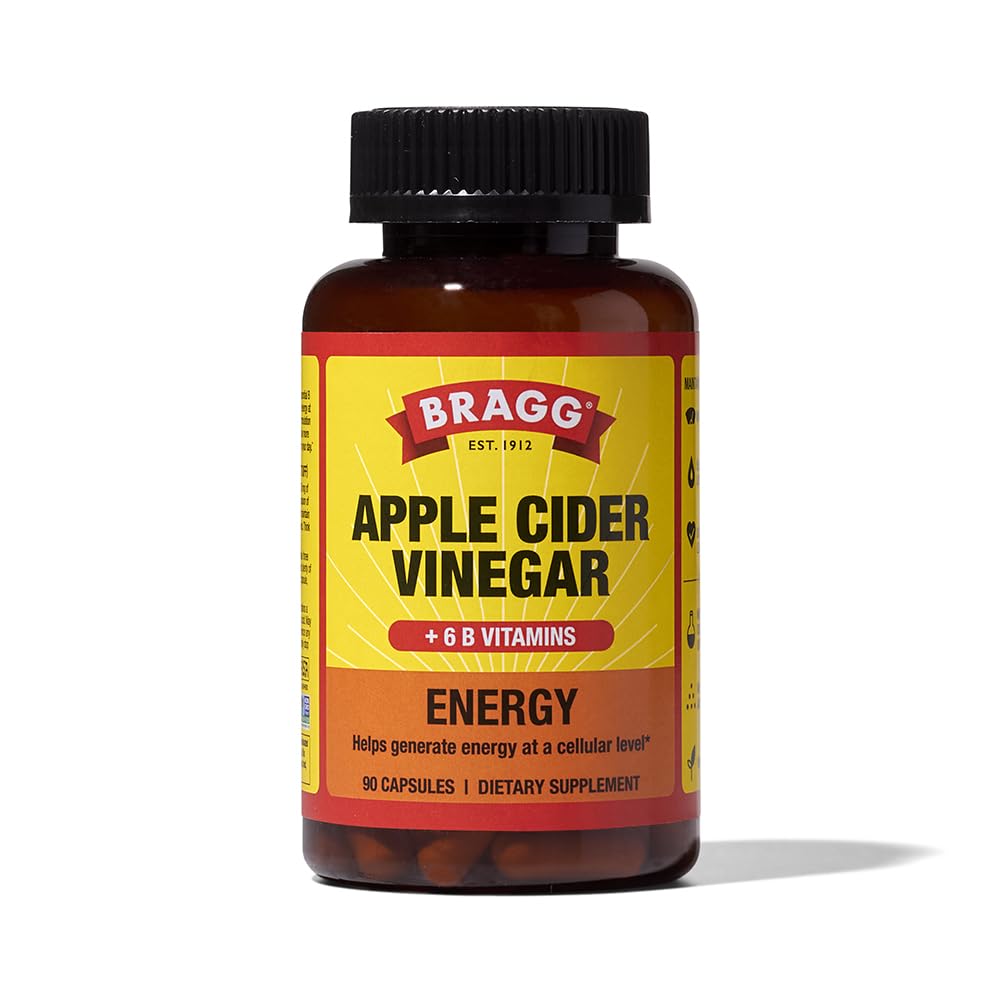 Bragg Energy ACV capsules bottle for daily energy support.