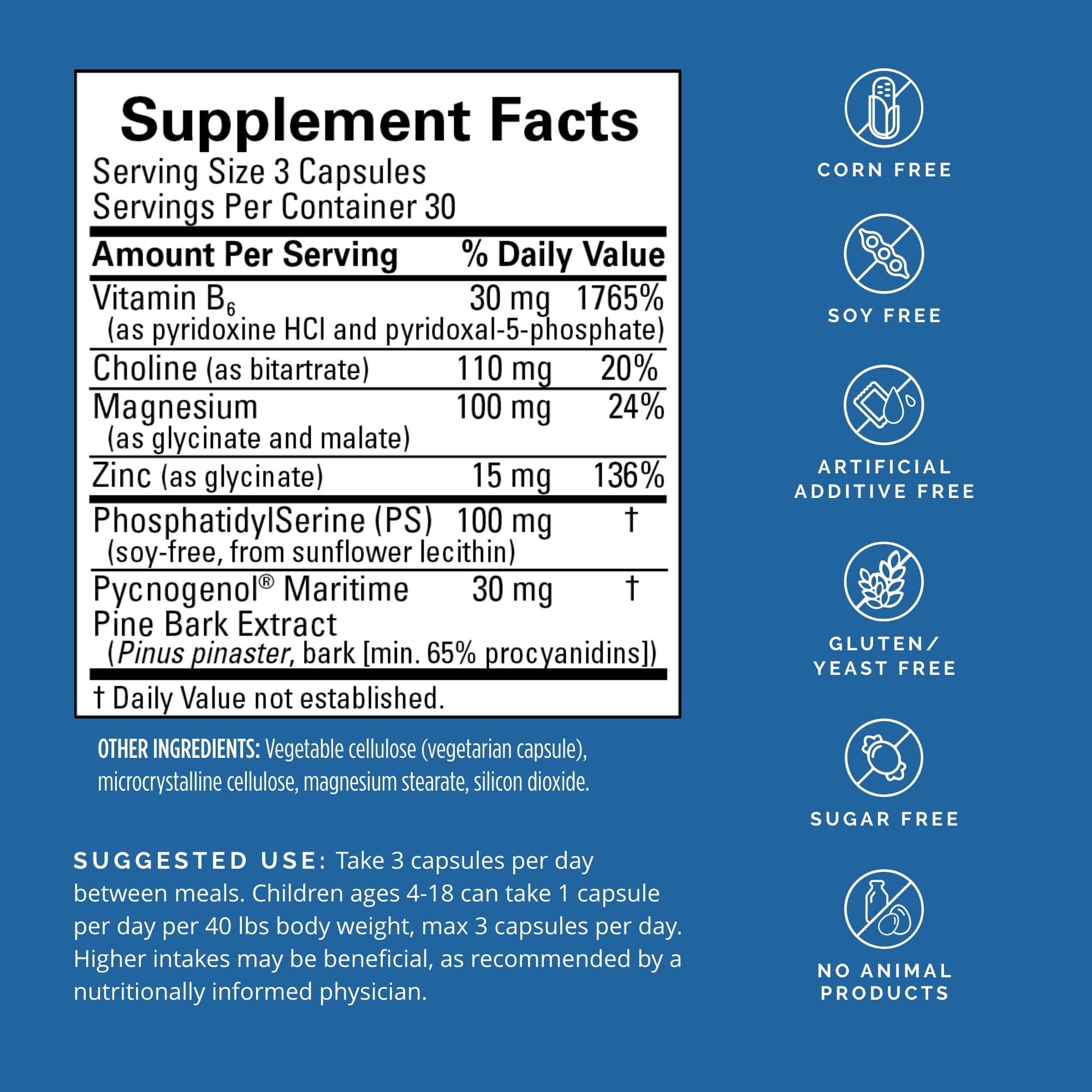 Close-up of Attention Support capsules for daily focus and calm use