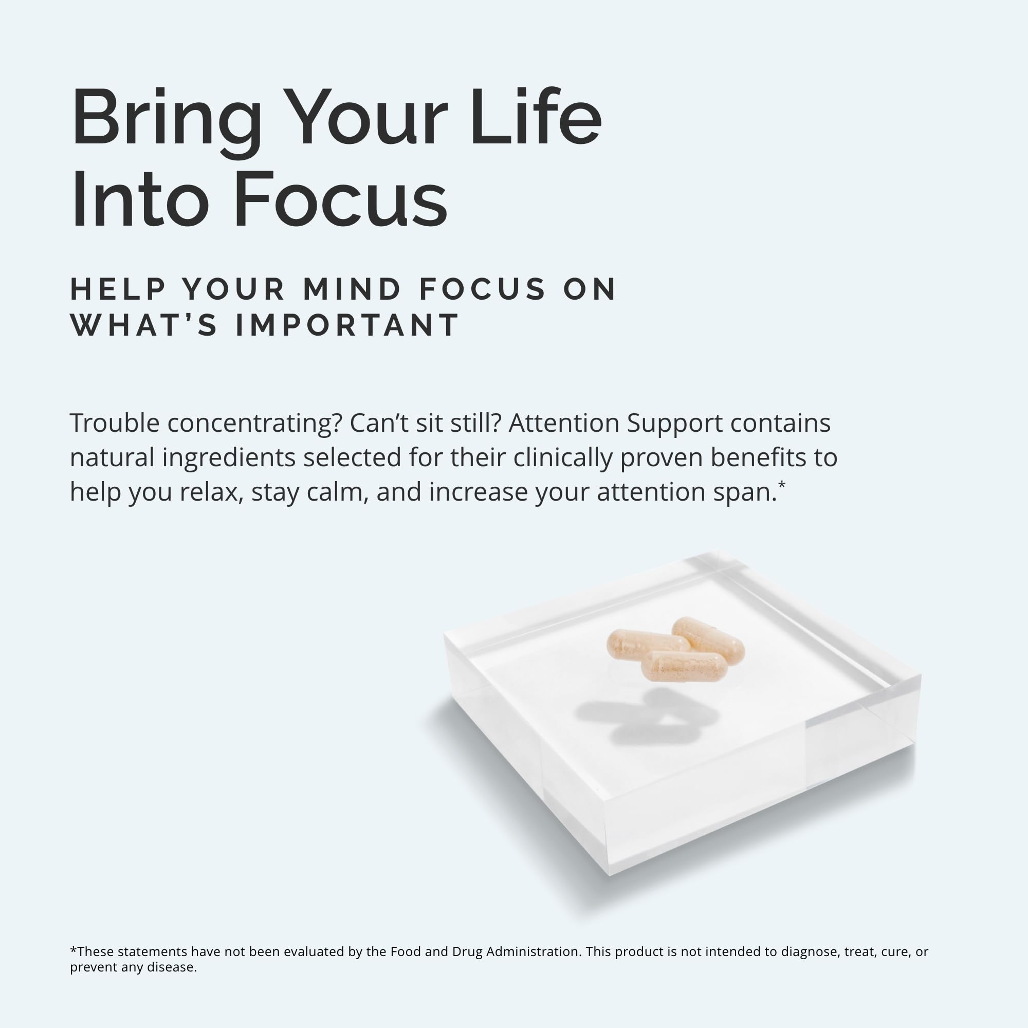 Attention Support label view highlights gluten free formulation