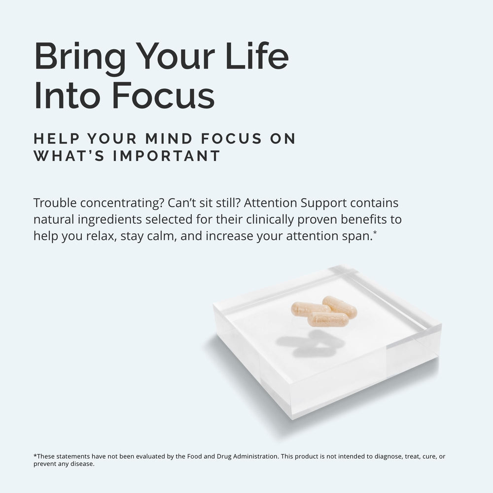 Attention Support label view highlights gluten free formulation