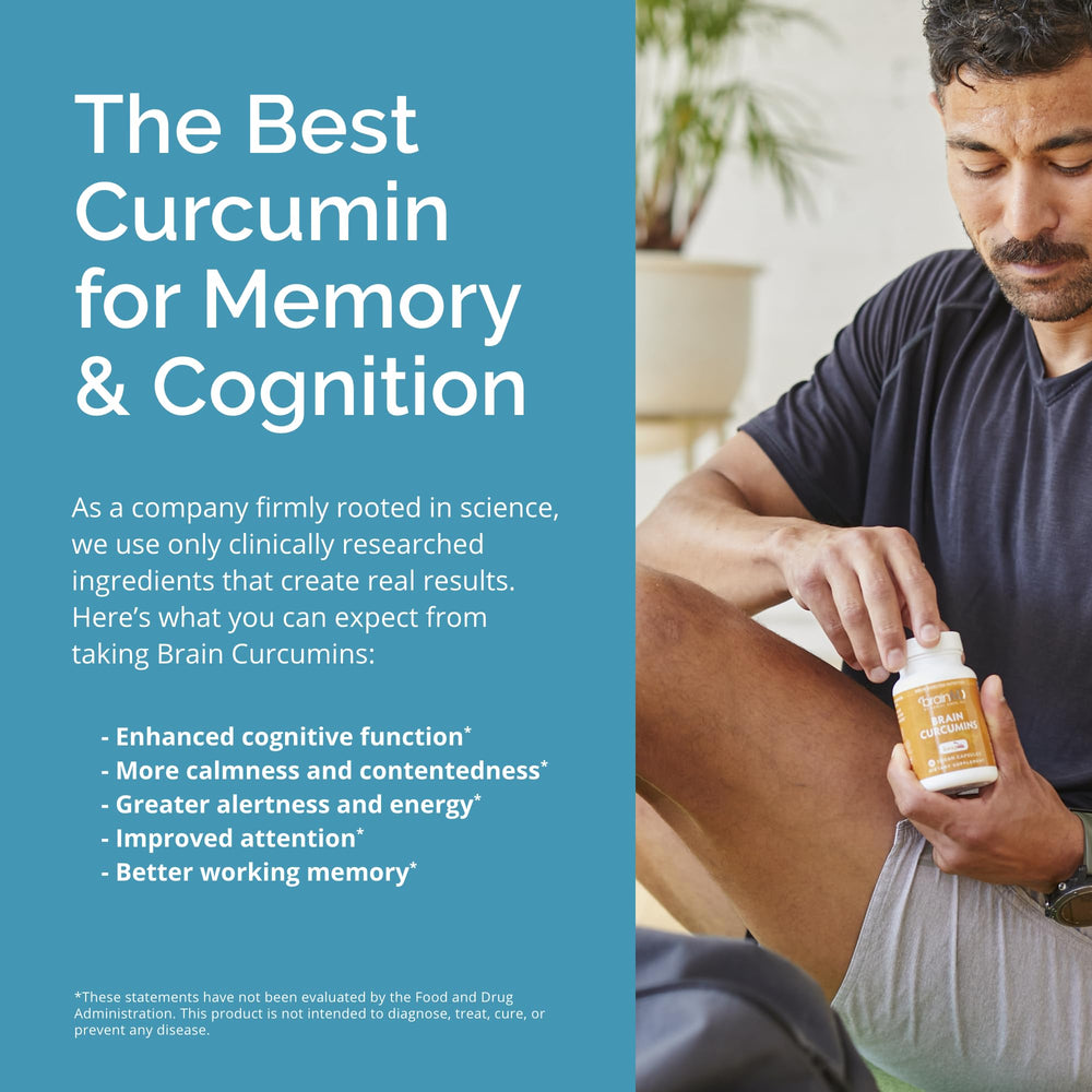BrainMD Brain Curcumins product scene ready for daily health routine