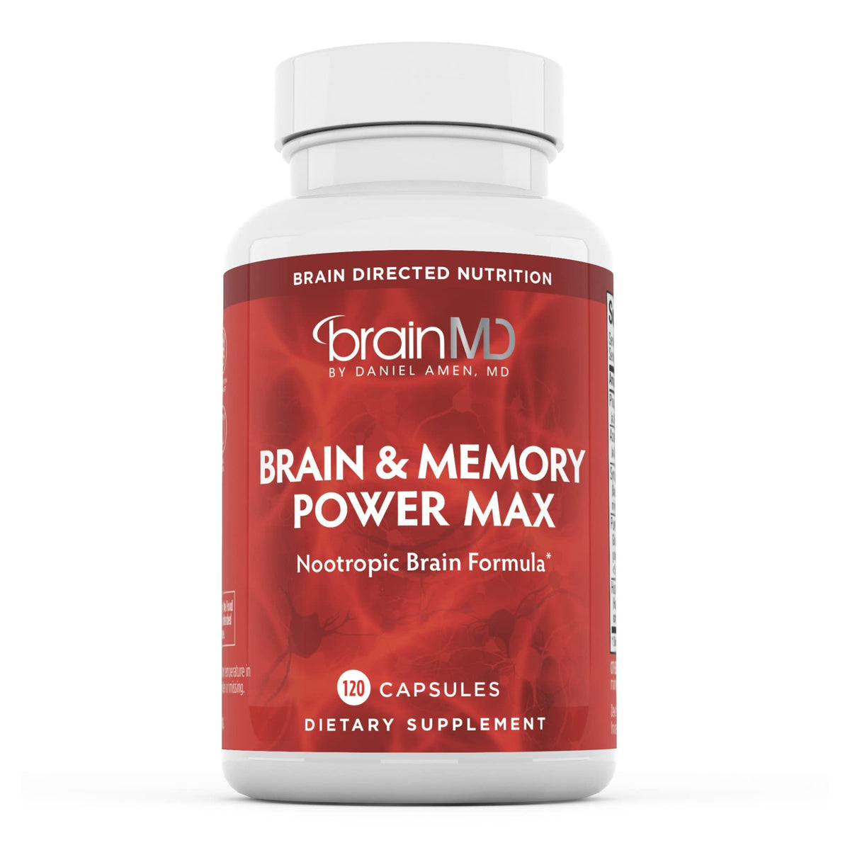 BrainMD Dr Amen Brain & Memory Power MAX bottle front for cognitive support